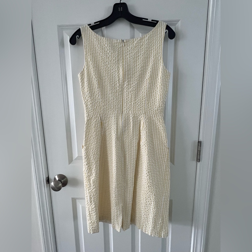 Daniel Cremieux Cream Textured Midi Dress - Picture 2 of 4
